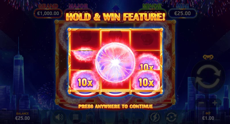 Voltage Blitz Stars'n' Stripes - Hold & Win feature